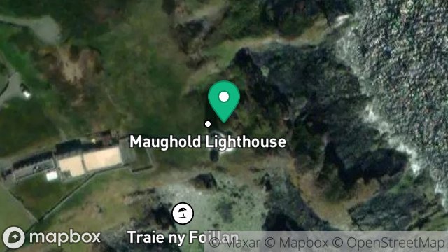 Map showing MAUGHOLD LIGHTHOUSE, CHURCH ROAD, MAUGHOLD, ISLE OF MAN, IM7 1AS