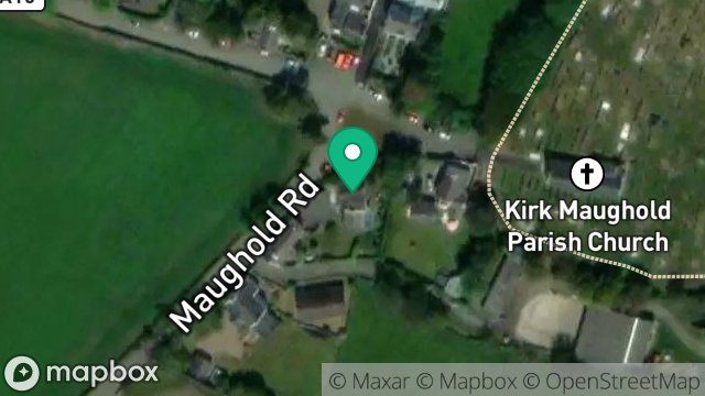 Map showing HAWTHORNE COTTAGE, CHURCH ROAD, MAUGHOLD, ISLE OF MAN, IM7 1AS