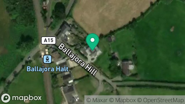 Map showing MARRINAGH, BALLAJORA HILL, BALLAJORA, RAMSEY, ISLE OF MAN, IM7 1AZ