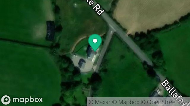 Map showing BALLASLOE, ACCESS TO BALLASLOE FROM BALLAGLASS GLEN ROAD, CORNAA, RAMSEY, ISLE OF MAN, IM7 1EQ