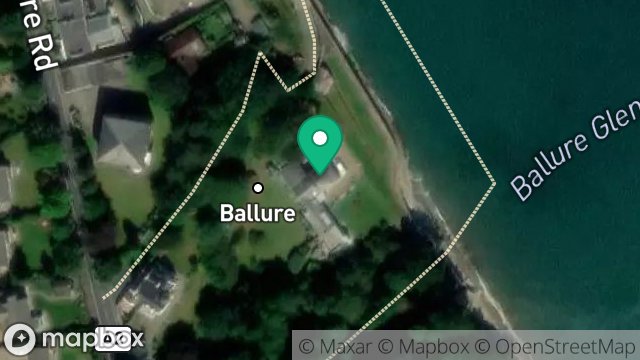 Map showing BALLURE, BALLURE PROMENADE, RAMSEY, ISLE OF MAN, IM8 1NN