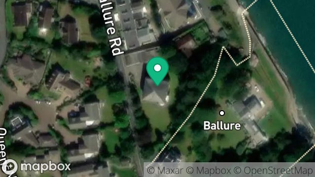 Map showing FLAT 2, SEAFIELD, BALLURE ROAD, RAMSEY, ISLE OF MAN, IM8 1NL
