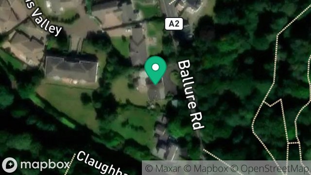 Map showing MERRIWEATHERS, BALLURE ROAD, RAMSEY, ISLE OF MAN, IM8 1NL