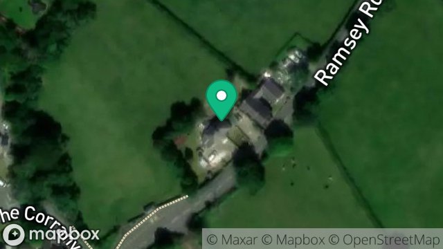 Map showing CARDLE COTTAGES, CORONY, RAMSEY, ISLE OF MAN, IM7 1ES