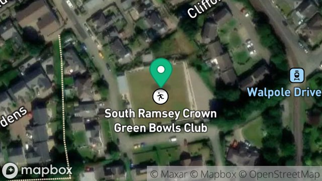 Map showing BOWLING GREEN, WALPOLE ROAD, RAMSEY, ISLE OF MAN, IM8 1LX