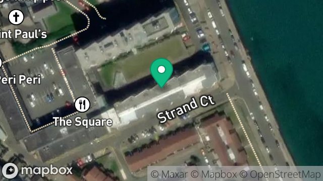 Map showing 305-306, QUEENS COURT, RAMSEY, ISLE OF MAN, IM8 1LF