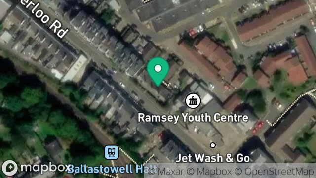 Map showing 41, MYSORE COTTAGES, WATERLOO ROAD, RAMSEY, ISLE OF MAN, IM8 1DX