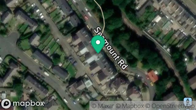 Map showing ALPINE, BROOKHILL ROAD, RAMSEY, ISLE OF MAN, IM8 2HX