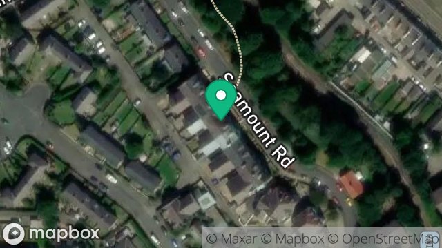 Map showing LANDLORDS, SILVERBURN, BROOKHILL ROAD, RAMSEY, ISLE OF MAN, IM8 2HX