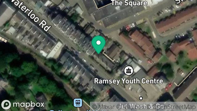 Map showing 37, MYSORE COTTAGES, WATERLOO ROAD, RAMSEY, ISLE OF MAN, IM8 1DX