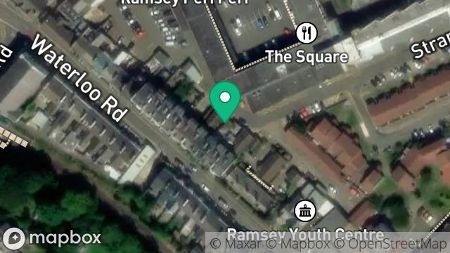 Map showing GARAGE, 31, WATERLOO ROAD, RAMSEY, ISLE OF MAN, IM8 1DT