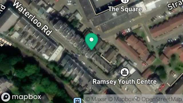 Map showing 35, COOIL-NY-MARREY, WATERLOO ROAD, RAMSEY, ISLE OF MAN, IM8 1EQ
