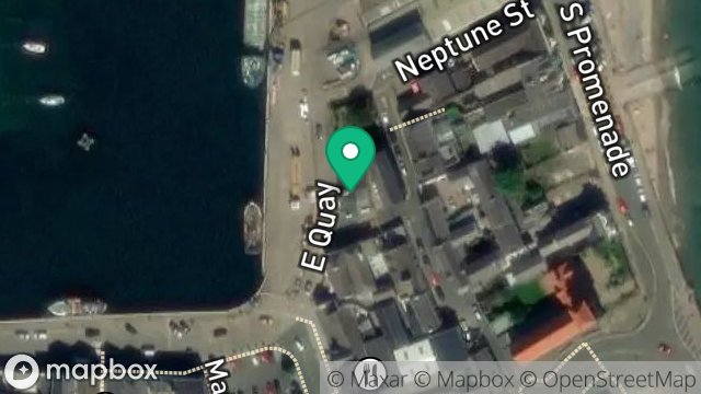 Map showing HARBOURSIDE, EAST QUAY, RAMSEY, ISLE OF MAN, IM8 1BA