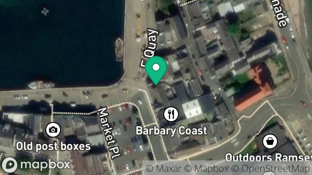 Map showing YE OLDE ROYAL OAK, MARKET PLACE EAST, RAMSEY, ISLE OF MAN, IM8 1JY