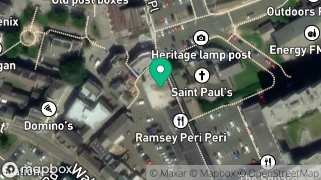 Map showing OFFICES, RECTORY COURT, ST PAULS SQUARE, RAMSEY, ISLE OF MAN, IM8 1LB