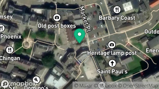 Map showing FLAT, 2, MARKET HILL, RAMSEY, ISLE OF MAN, IM8 1JT