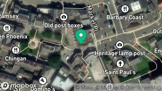 Map showing 4, MARKET HILL, RAMSEY, ISLE OF MAN, IM8 1JT