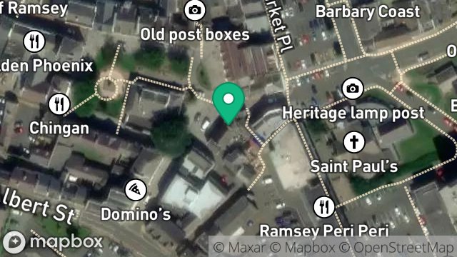 Map showing 2, BOURNE PLACE, RAMSEY, ISLE OF MAN, IM8 1JW