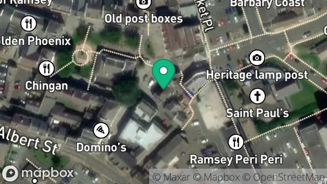 Map showing 3, BOURNE PLACE, RAMSEY, ISLE OF MAN, IM8 1JW