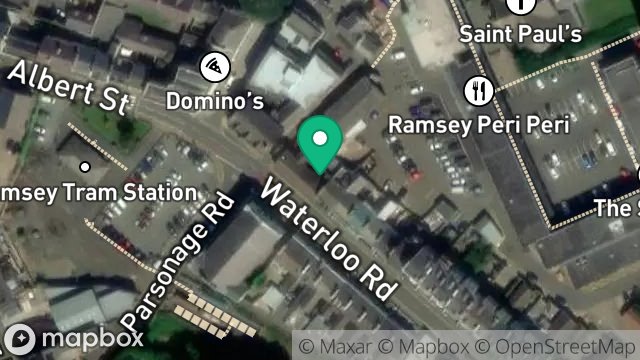 Map showing 5, COOIL-NY-MARREY, WATERLOO ROAD, RAMSEY, ISLE OF MAN, IM8 1EF