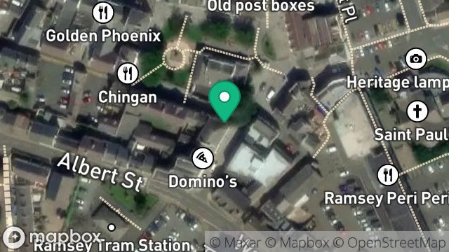 Map showing UPPER FLOORS, MOLLFORT HOUSE, 2, WATER STREET, RAMSEY, ISLE OF MAN, IM8 1JH