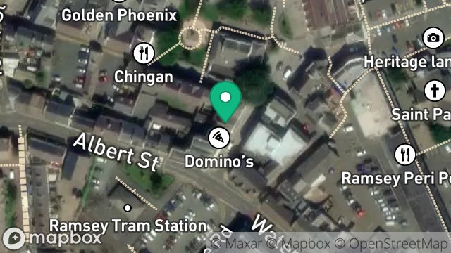 Map showing 8-10, PEEL STREET, RAMSEY, ISLE OF MAN, IM8 1JH
