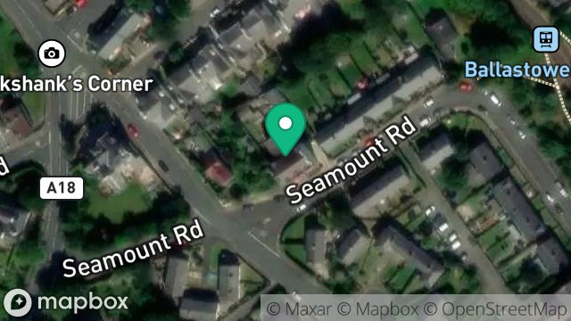Map showing LAND WEST OF 1 SEAMOUNT ROAD, SEAMOUNT ROAD, RAMSEY, ISLE OF MAN, IM8 2HT