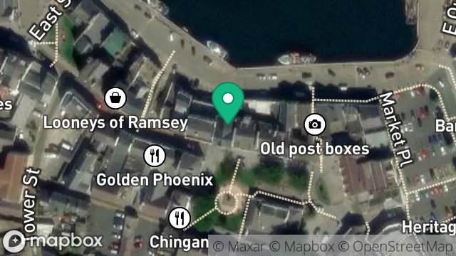 Map showing 18, PARLIAMENT STREET, RAMSEY, ISLE OF MAN, IM8 1AP