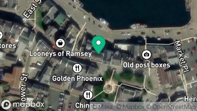 Map showing BANK, PARLIAMENT STREET, RAMSEY, ISLE OF MAN, IM8 1AP
