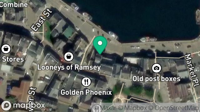 Map showing SEA VIEW, WEST QUAY, RAMSEY, ISLE OF MAN, IM8 1DW