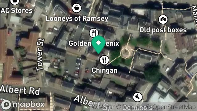 Map showing GROUND FLOOR B, COURT ROW CHAMBERS, COURT ROW, RAMSEY, ISLE OF MAN, IM8 1JS
