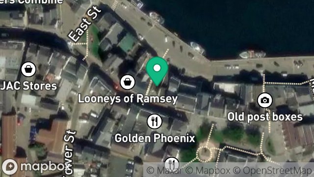 Map showing AULDYN HOUSE, 24, PARLIAMENT STREET, RAMSEY, ISLE OF MAN, IM8 1AP