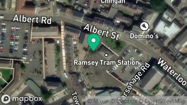 Map showing MANX CITIZENS ADVICE SERVICE, ALBERT STREET, RAMSEY, ISLE OF MAN, IM8 1JE