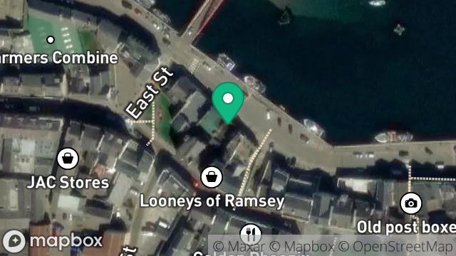Map showing QUAY HOLE, 10, WEST QUAY, RAMSEY, ISLE OF MAN, IM8 1DW