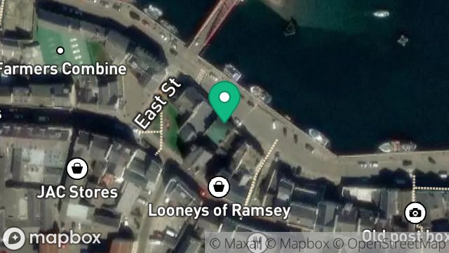 Map showing THE JOKE SHOP, 11, WEST QUAY, RAMSEY, ISLE OF MAN, IM8 1DW