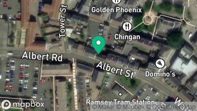 Map showing 9, ALBERT STREET, RAMSEY, ISLE OF MAN, IM8 1JF