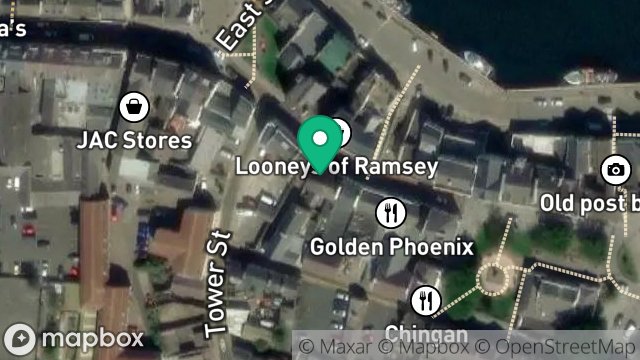 Map showing W A DESMOND - FISHMONGER, 23, PARLIAMENT STREET, RAMSEY, ISLE OF MAN, IM8 1AS
