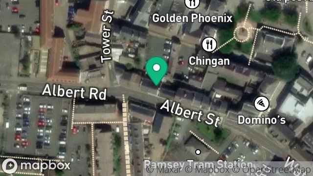 Map showing 10, ALBERT STREET, RAMSEY, ISLE OF MAN, IM8 1JF