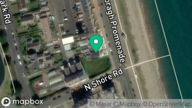 Map showing COMMUNAL/LANDLORDS, LAURESTON, MOORAGH PROMENADE, RAMSEY, ISLE OF MAN, IM8 3BA