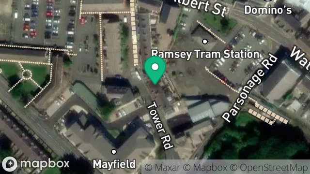 Map showing 3, SANTON TERRACE, TOWER ROAD, RAMSEY, ISLE OF MAN, IM8 2EB