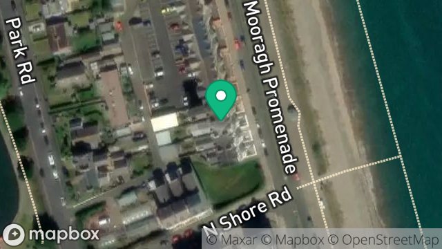 Map showing FLAT 1, CLYBANE, MOORAGH PROMENADE, RAMSEY, ISLE OF MAN, IM8 3BA