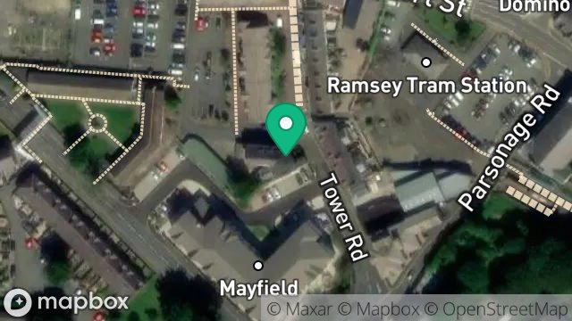 Map showing CHIBBYR VOIRREY, TOWER ROAD, RAMSEY, ISLE OF MAN, IM8 2EA
