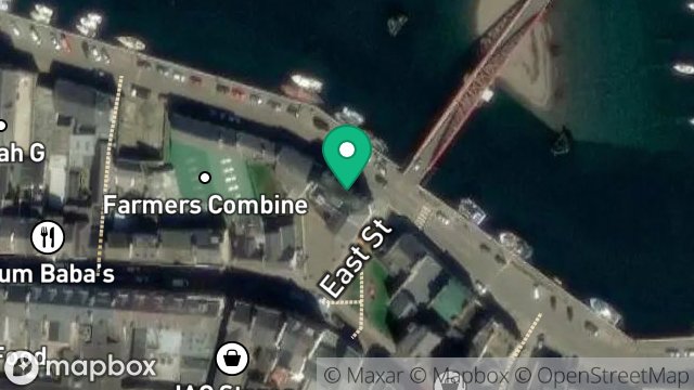Map showing BRIDGE CHAMBERS, WEST QUAY, RAMSEY, ISLE OF MAN, IM8 1DL