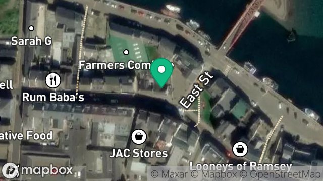 Map showing CHRYSTAL ESTATES, 44, PARLIAMENT STREET, RAMSEY, ISLE OF MAN, IM8 1AN