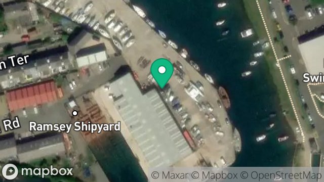 Map showing CABLE AND WIRELESS, SURE CABLE AND WIRELESS SITE 088, SHIPYARD ROAD, RAMSEY, ISLE OF MAN, IM8 3DT