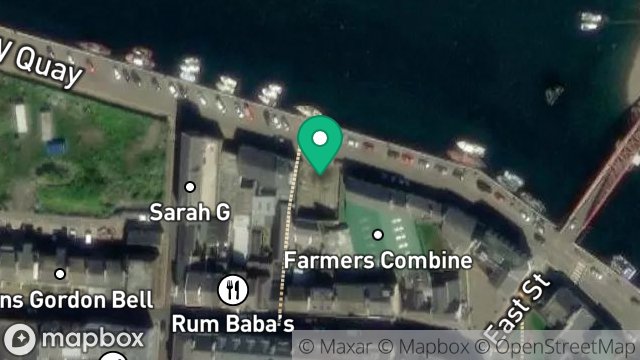 Map showing 21-22, WEST QUAY, RAMSEY, ISLE OF MAN, IM8 1DL