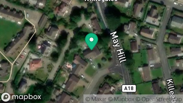Map showing 1, BARRULE PARK, RAMSEY, ISLE OF MAN, IM8 2BW