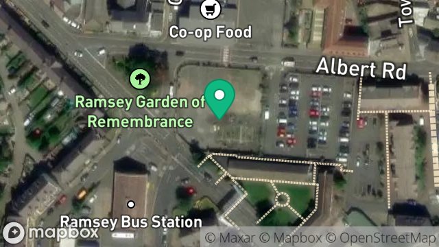 Map showing ALBERT ROAD SCHOOL, ALBERT ROAD, RAMSEY, ISLE OF MAN, IM8 2EJ