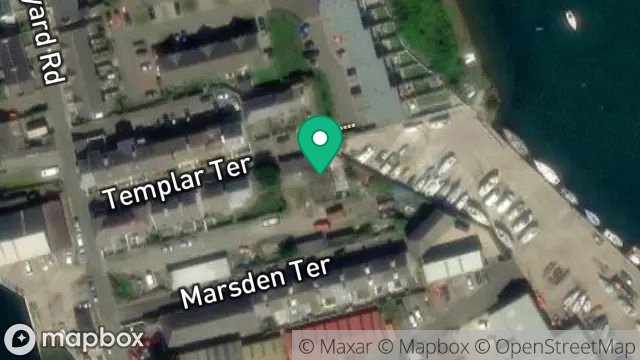 Map showing WORKSHOP OFFICE & YARD, TEMPLAR TERRACE, RAMSEY, ISLE OF MAN, IM8 3DR