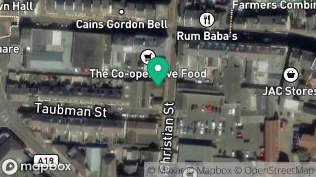 Map showing 4, CHRISTIAN STREET, RAMSEY, ISLE OF MAN, IM8 1DG